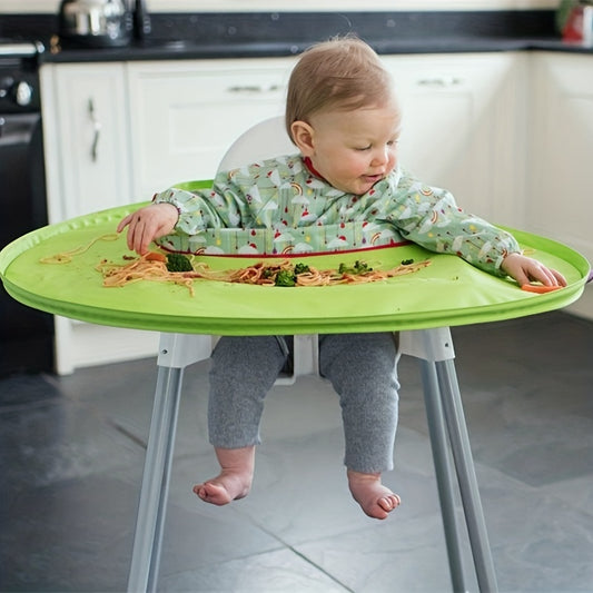 Kids Self-Eating Placemat Leak-proof Bib Cover