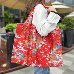 Portable Shopping Bag Macaroon Print Eco-Friendly Tote Women's Shoulder Bag