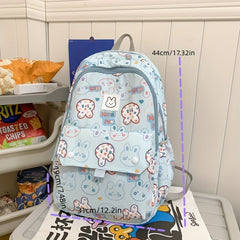 Kids Rabbit Printed Backpack Lightweight Casual School Bag