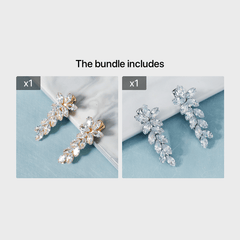 Zircon Leaf Rhinestone Hairclip Party Favor Decorations Hair Accessories