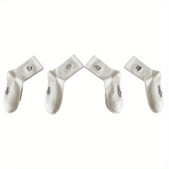 4 Pairs Bunny & Bear Print Socks Women's Stockings
