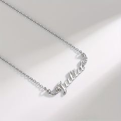 Personalized Angel Wings Pendant Name Necklace Custom Engraved Letter Hollow Cut