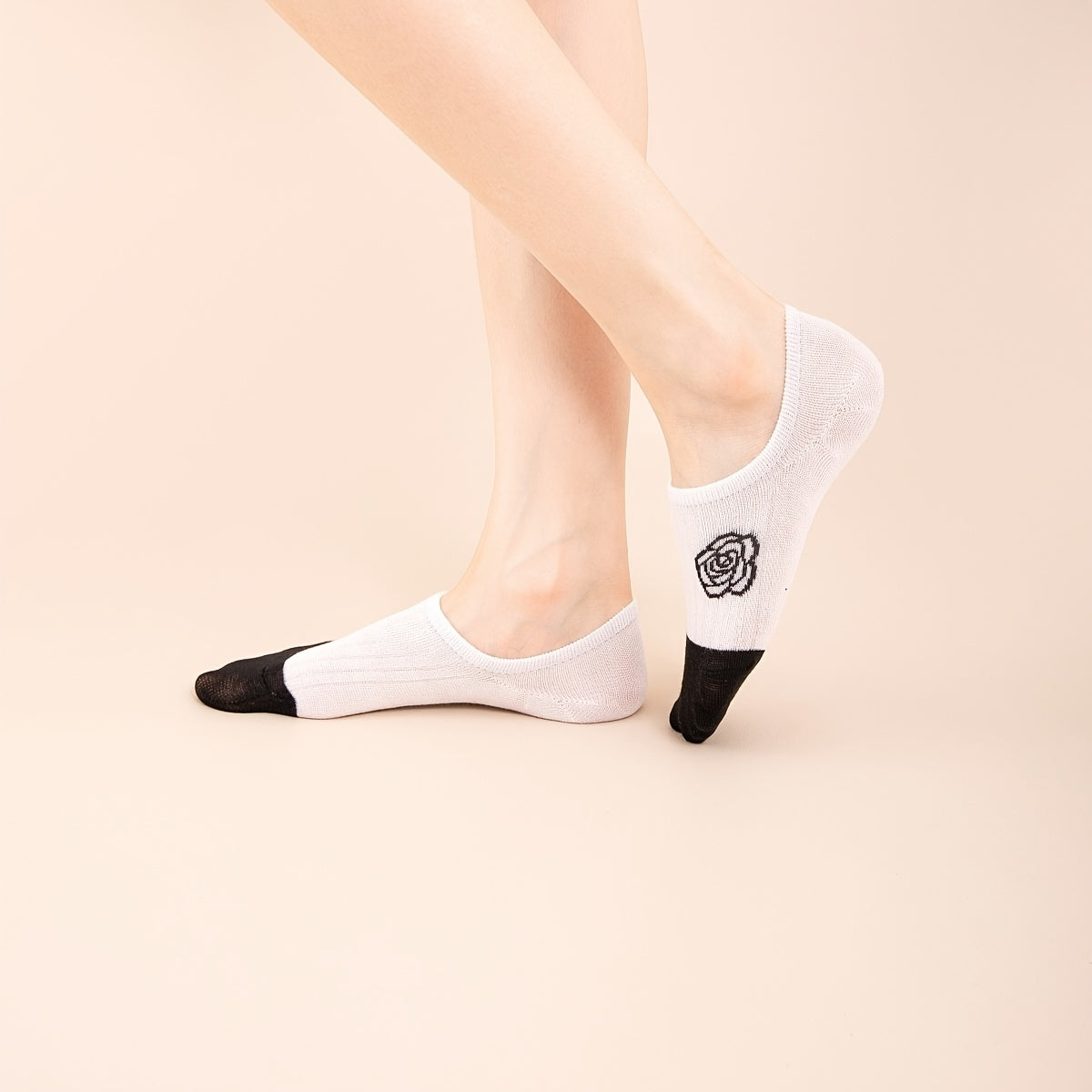 10 Pairs Floral Print Ankle Socks Women's Stockings Hosiery