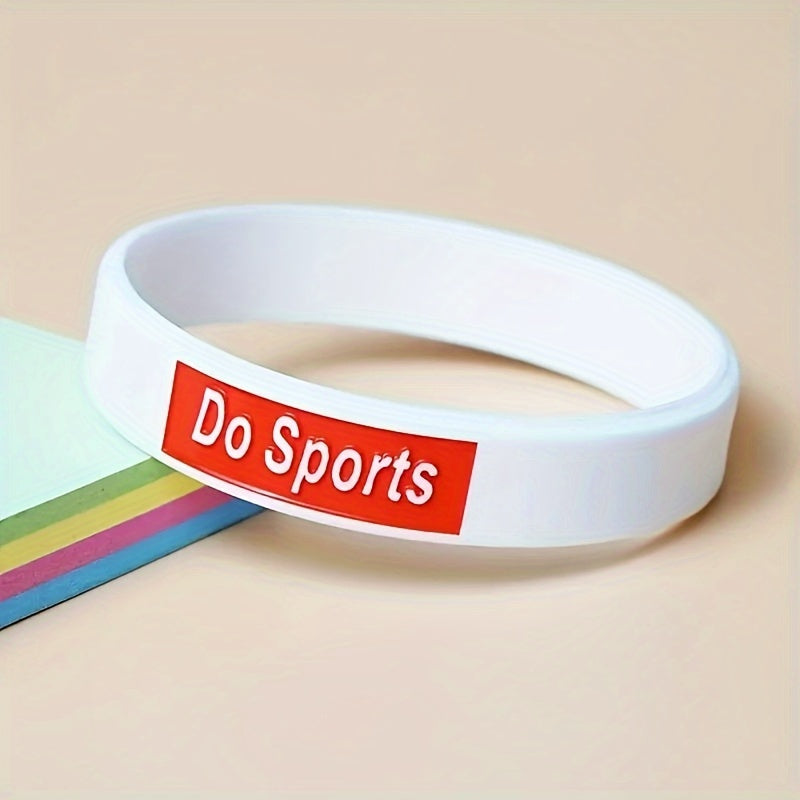 2pcs Silicone Sports Bracelet Comfortable Wristband for Fitness & Sports