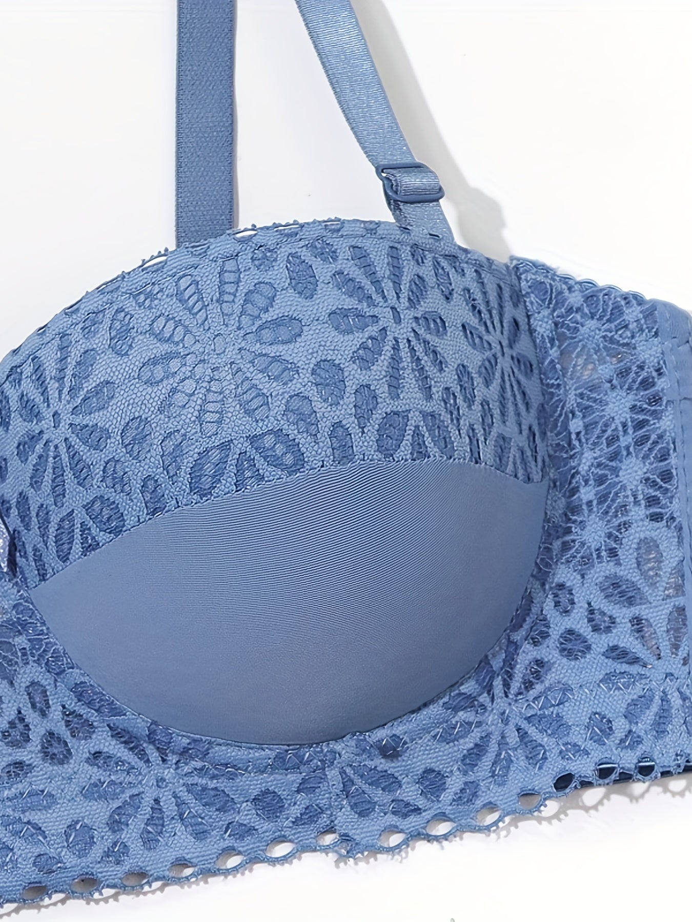 Contrast Lace Balconette Push Up Bra