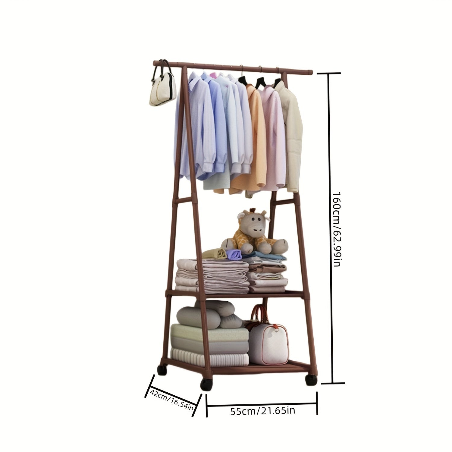 Movable Triangle Coat Rack Holder