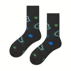 3 Pairs Floral Print Socks Women's Stockings