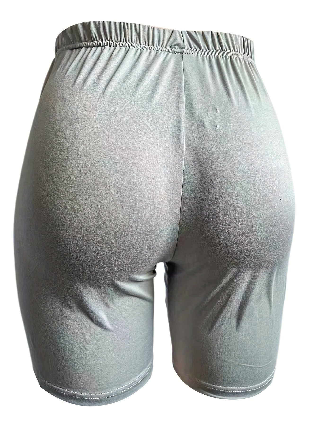  High Rise Stretchy Skinny Biker Shorts