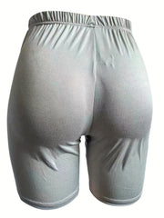  High Rise Stretchy Skinny Biker Shorts