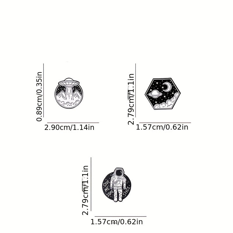 Anime Starship Astronaut Universe Steel Brooch Pin