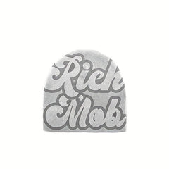 Letter Rich Jacquard Y2K Beanie Candy Hip Hop Knit Hat Warm