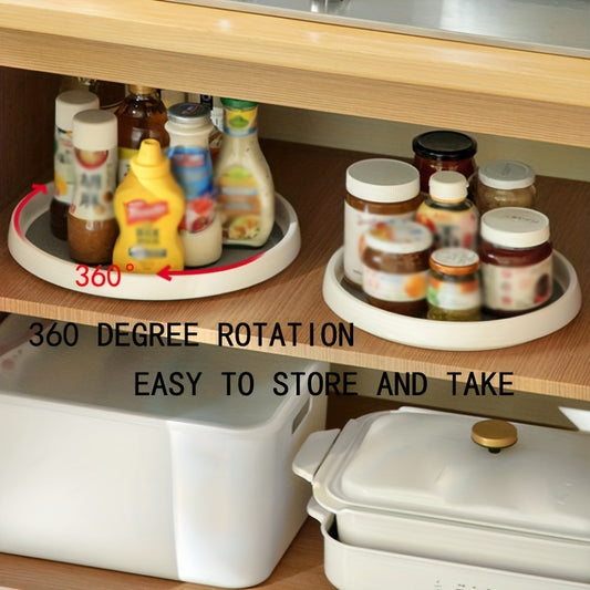 360&deg; Rotating Seasoning Tray Dip Bowl Fruit Dish Bathroom Shelf Storage Rack