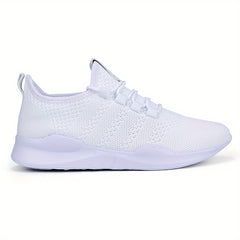 Men's Lightweight Knitted Running Shoes Breathable Sneakers One Size Bigger