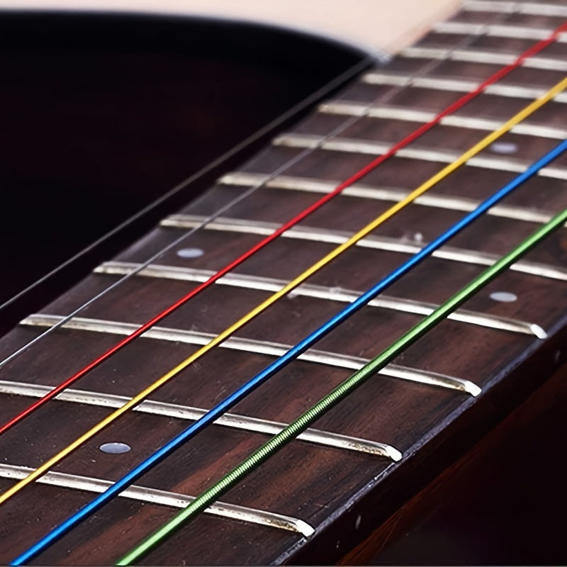 6 Pack Colorful Copper Steel Strings for Acoustic Guitar