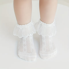Water Drop Lace Mesh Socks for Toddler Baby Girls