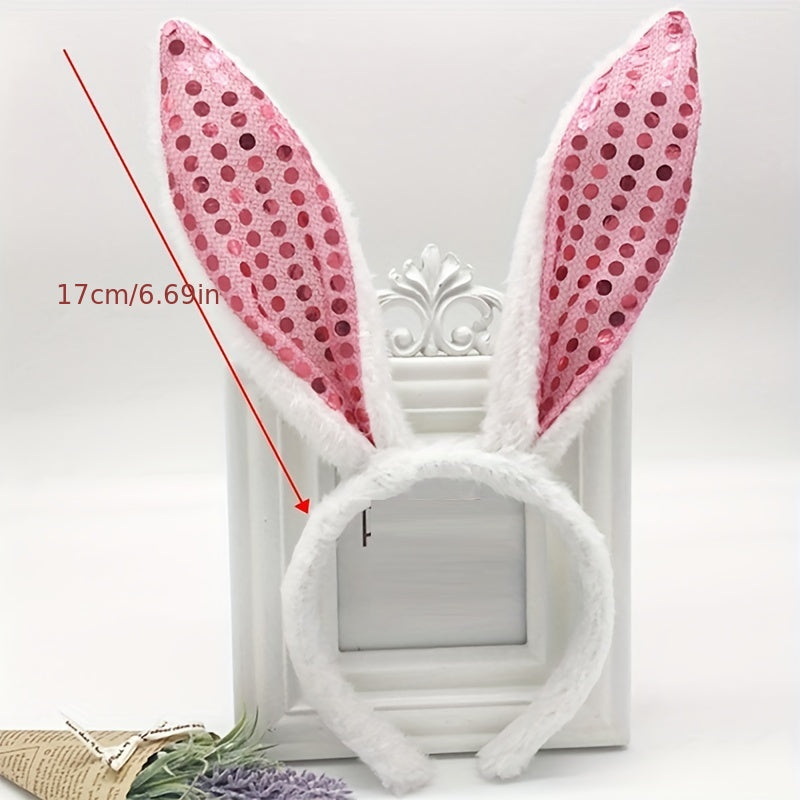 Bunny Rabbit Ear Headband Plush Hairband Costume Party Easter Hair Accessories