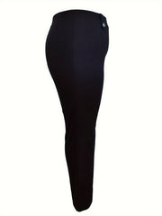 High Waist Trousers with Button Detail