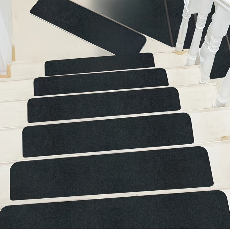 15pcs Stair Tread Carpet Anti-slip Step Mat Home Decor