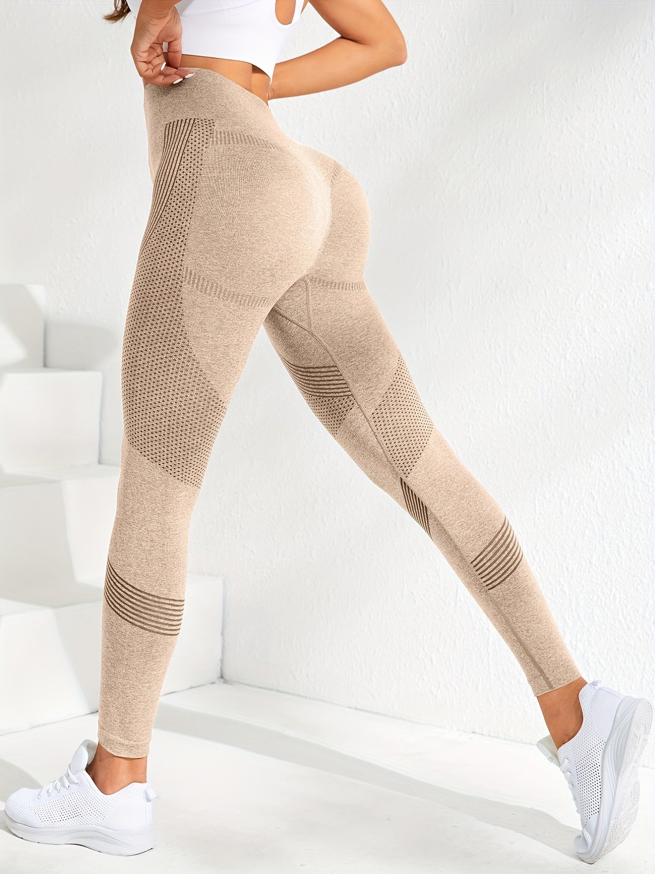 Striped Yoga Leggings Butt lifting Slimming Sports Pants