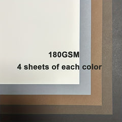 20 Sheets A4 Gray Series Cards 180GSM for Crafts & DIY