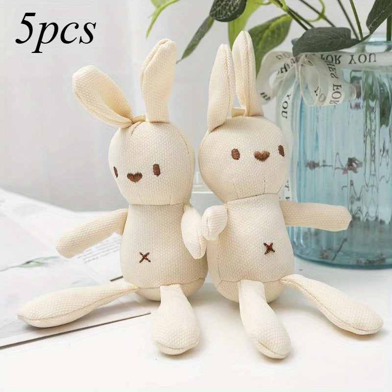5pcs Soft Rabbit Plush Toys Stuffed Animal Pendant Halloween