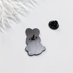 Cute Rabbit Glasses Brooch Pin Cartoon Badge for Backpacks Sweaters Jackets