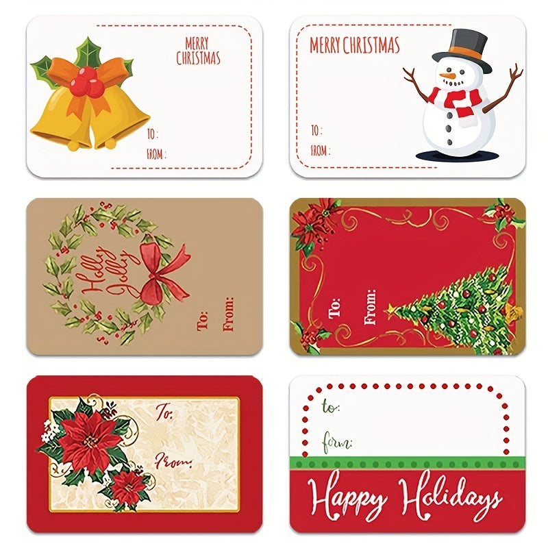 250pcs Christmas Holiday Shopping Self adhesive Sticker Sealing Sticker Label