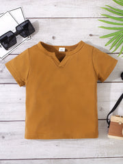 Baby Boys V Neck T shirt Tees Tops Soft Comfortable Summer Clothes