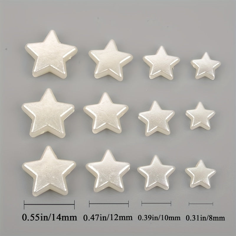 50pcs 8mm Star Acrylic Spacer Beads Jewelry Making DIY Bracelet Necklace