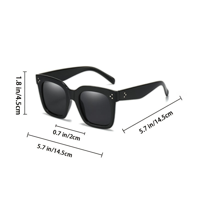 Boho Square Sunglasses for Women with Case