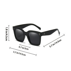 Boho Square Sunglasses for Women with Case