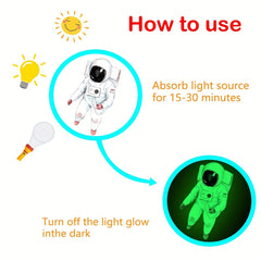 18pcs Luminous Elephant Moon Star Children's Room Fluorescent Decoration