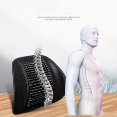 Summer Car Wooden Bead Waist Support Massage Waist Protect