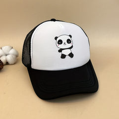 Panda Print Trucker Hat Mesh Baseball Cap Sun Shade Dad Hat