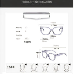 Transparent Oversize Frame Light Blocking Glasses