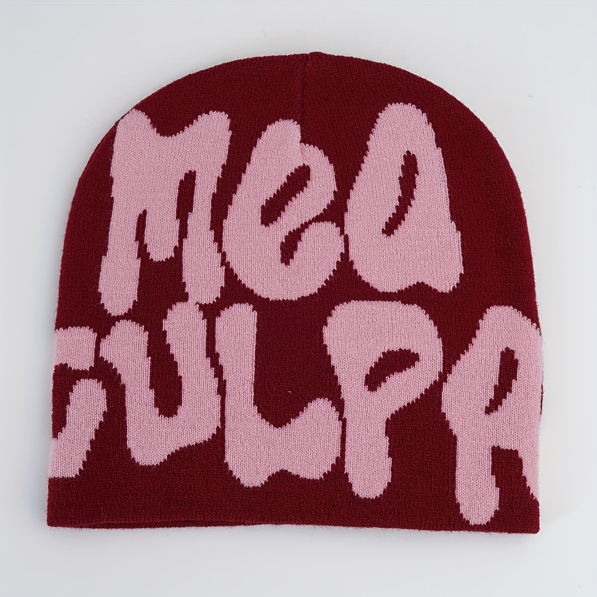 Y2K Knitted Beanie Cap Elastic Foldable Warm Skull Hat