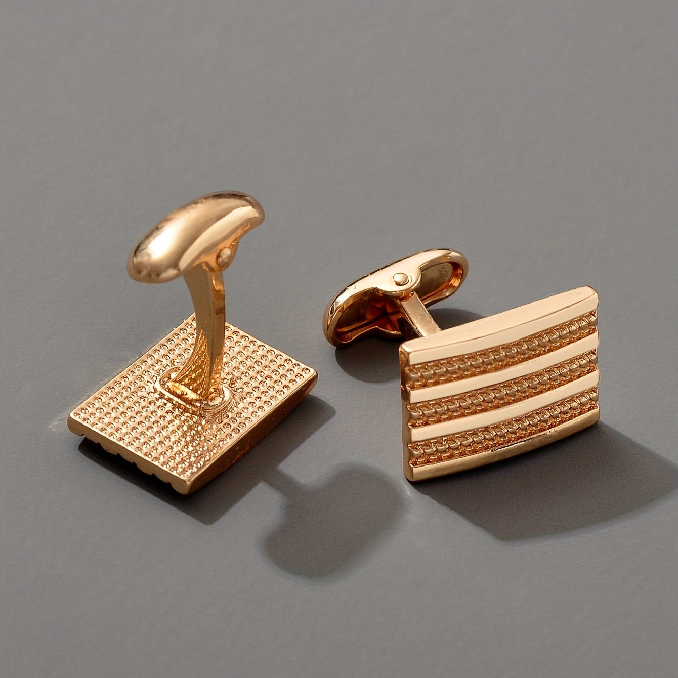 Striped Men's Cufflinks French Business Shirt Sleeve Studs