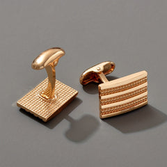 Striped Men's Cufflinks French Business Shirt Sleeve Studs