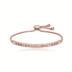 Adjustable Roman Numerals Bracelet for Women Girls