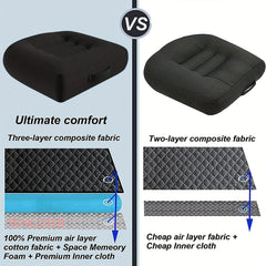 Car Booster Seat Cushion Portable Breathable Mesh 4.7in Angle Lift Seat Cushions