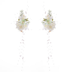 2pcs Flower & Tassel Hair Clip Faux Pearl Barrette Headwear
