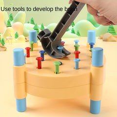 Kids Nail Knocking Table Chain Puzzle Toy
