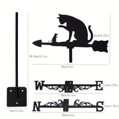 Stylish Cat & Mouse Weather Vane for Garden Decor