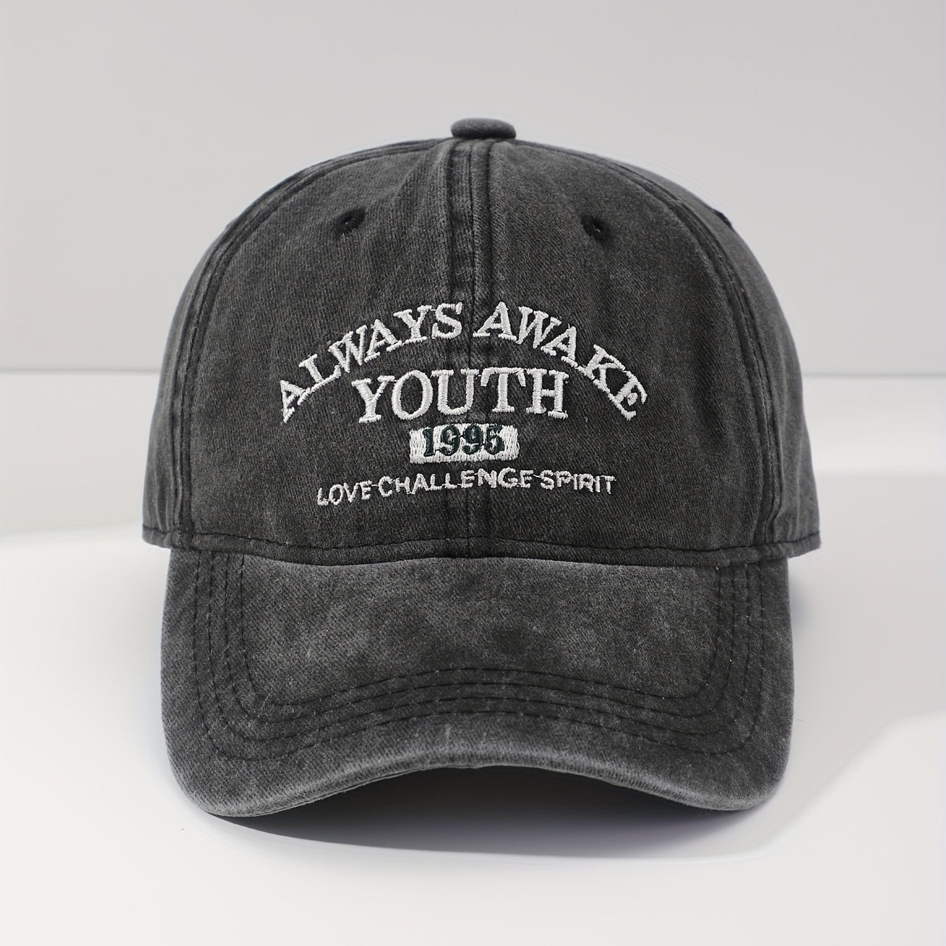 Men's Washed Trucker Hat Alphabet Baseball Cap