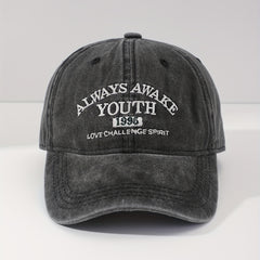 Men's Washed Trucker Hat Alphabet Baseball Cap