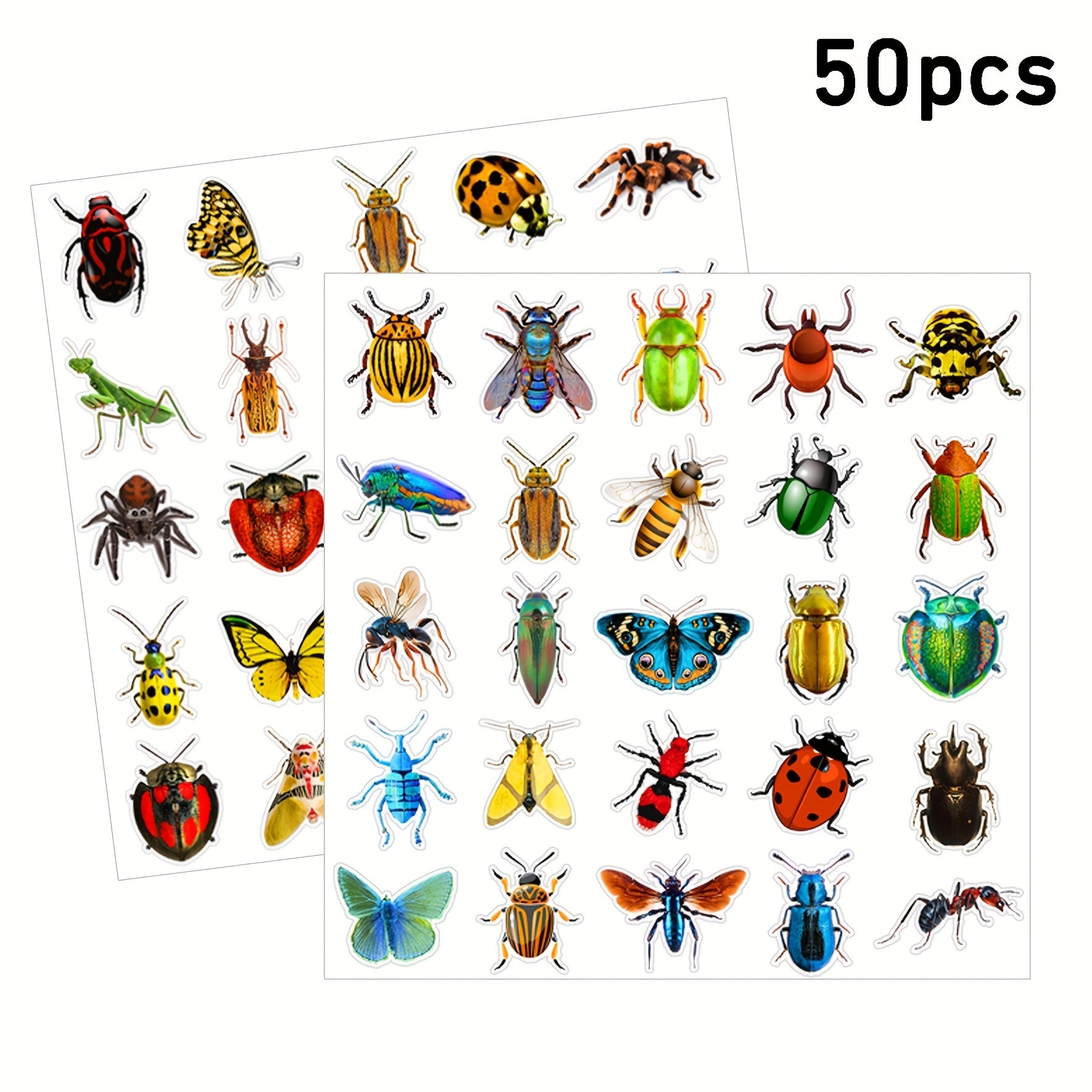 50pcs Insect Spider Cartoon Stickers for DIY Water Cup Computer Phone Skateboard