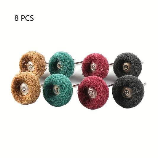 Abrasive Wheel Buffing Polishing Set 1 Inch 3mm Shank for Rotary Tool 25mm