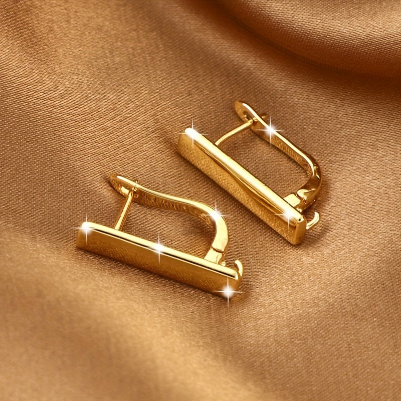 Geometric Glossy Earrings Creative Personality Banquet Party Jewelry