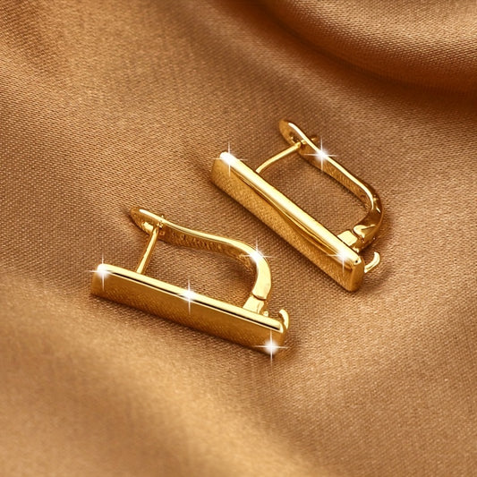 Geometric Glossy Earrings Creative Personality Banquet Party Jewelry