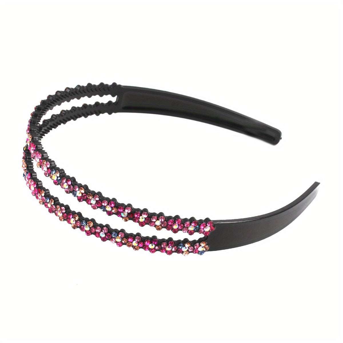 Wave Rhinestone Headband with Crystal Pearl Decoration